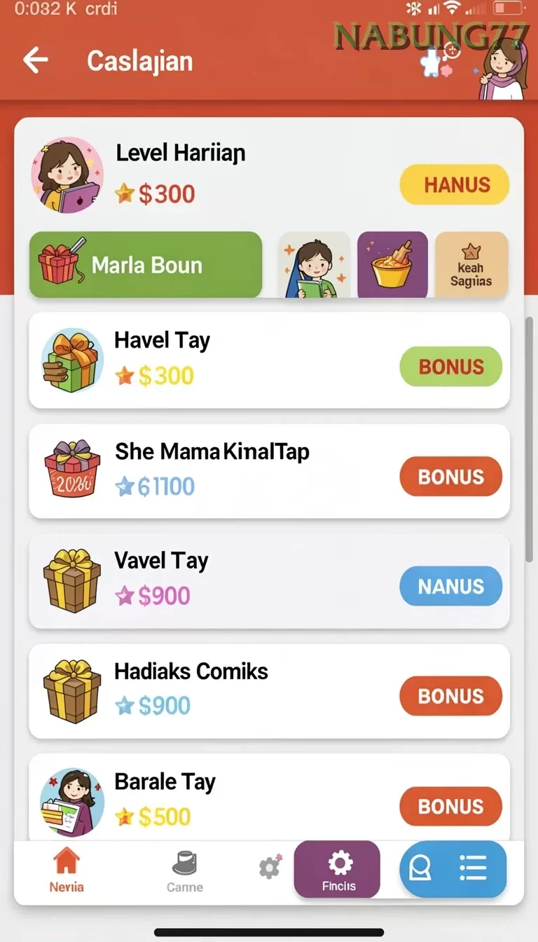 Cuplikan layar IDCASH88 — menu navigasi